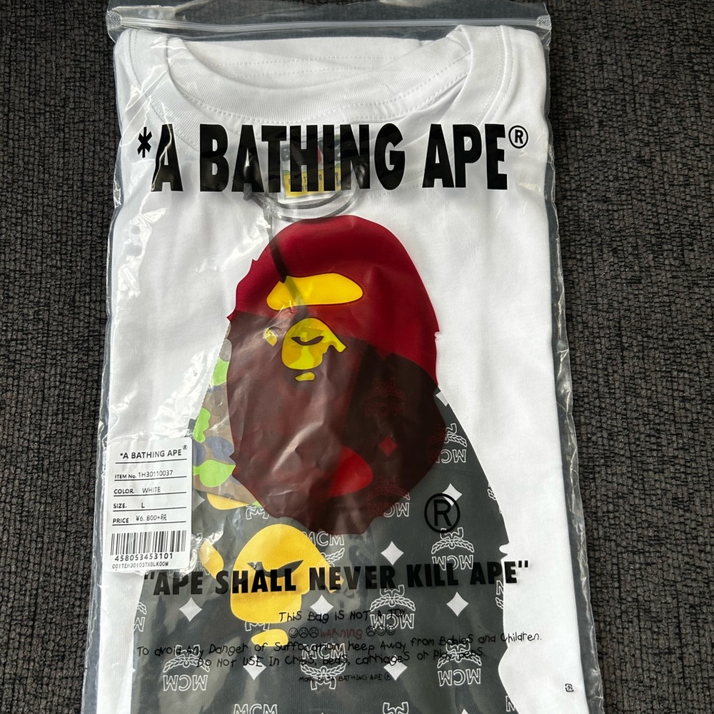 A Bathing Ape White Graphic T-Shirt
